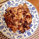 椎茸と卵のシンプル醤油炒め